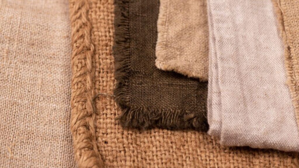 An assortment of natural fabric options used for outdoor cushions