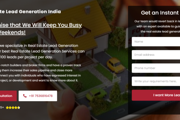 real estate lead generation with aajneeti instant quote form